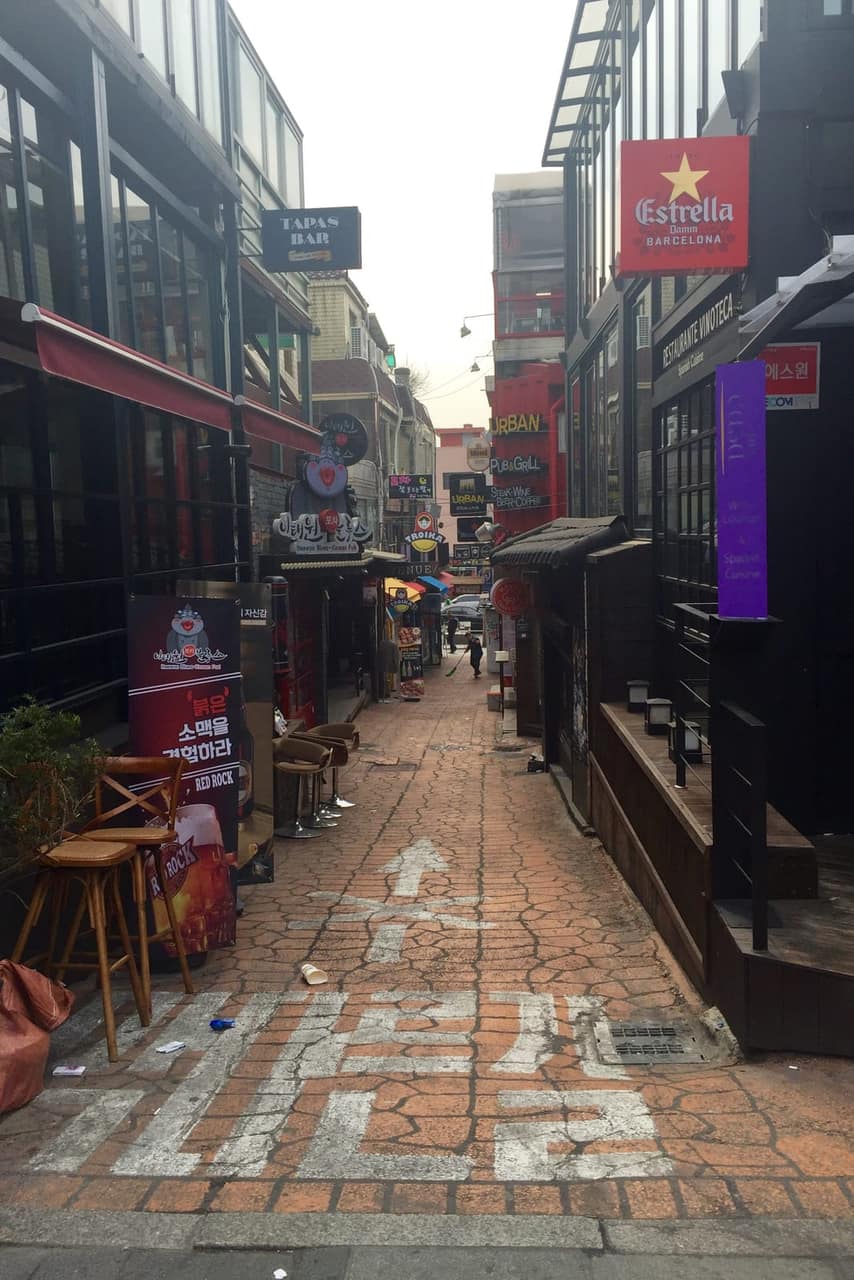 Itaewon bar and restaurant street