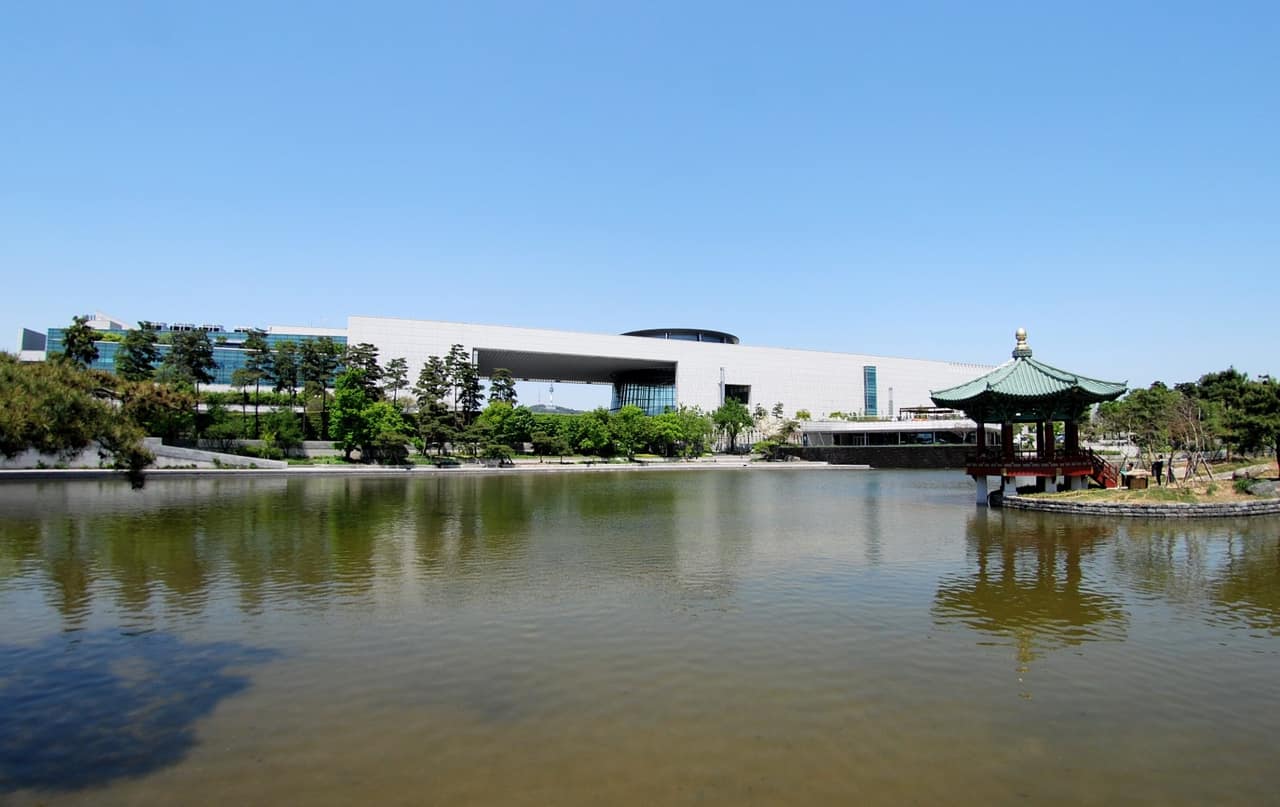 Front view of the National Museum of Korea